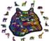 Rainbow Wild Cat Cats Shaped Puzzle