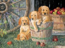 Puppies On A Picnic Dogs Jigsaw Puzzle By Kodak