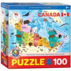 Illustrated Map of Canada Maps & Geography Jigsaw Puzzle