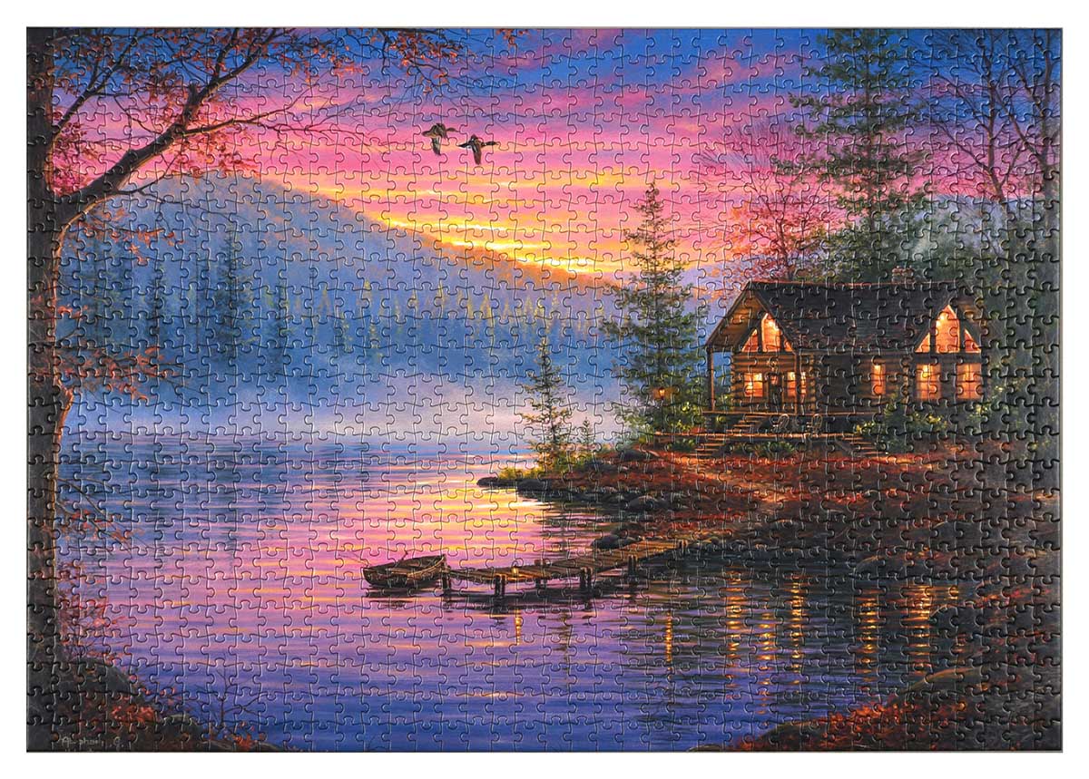 Cabin Scene Lakes & Rivers Jigsaw Puzzle