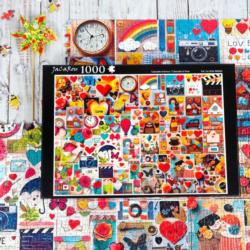 Cascade of Love Collage Jigsaw Puzzle