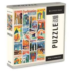 Woodblock Cities Collage, Exploration Nation - Scratch and Dent Travel