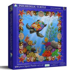 Psychedelic Turtle Sea Life Jigsaw Puzzle