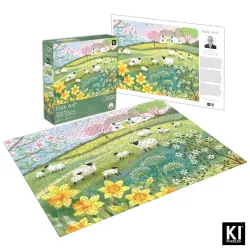 Folk Art - Ian Saxton - Spring Lambs Animals