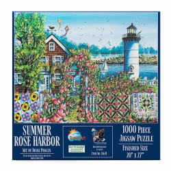 Summer Rose Harbor Lighthouse