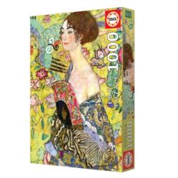 Lady With A Fan, Gustav Klimpt 1000 Pc People Jigsaw Puzzle