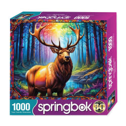 Stained Glass Elk Animals