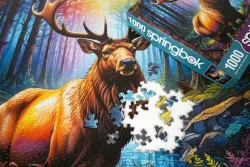 Stained Glass Elk Animals