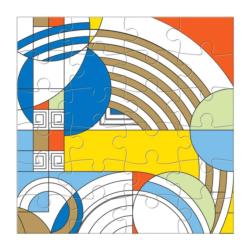 Frank Lloyd Wright Party Puzzle Set Contemporary & Modern Art Jigsaw Puzzle