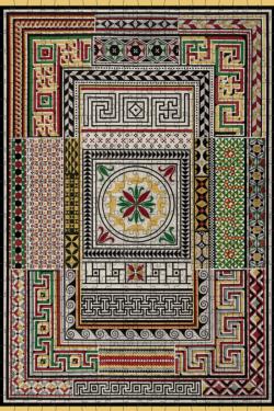 The Grammar Of Ornament:  Pompeian No. 3 Pattern & Geometric Jigsaw Puzzle