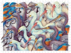 Whites and Blues Birds Jigsaw Puzzle