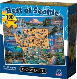 Best of Seattle - Scratch and Dent Maps & Geography Jigsaw Puzzle