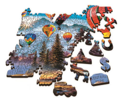 Colorful Balloons Wooden Puzzle Hot Air Balloon