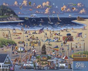 Seaside Beach & Ocean Jigsaw Puzzle By Dowdle Folk Art