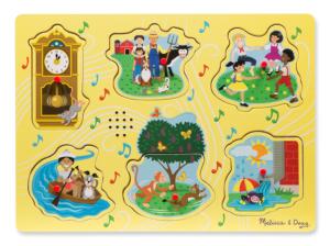 Sing-Along Nursery Rhymes 1 People Chunky / Peg Puzzle By Melissa and Doug