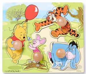 Winnie the Pooh Children's Cartoon Chunky / Peg Puzzle By Melissa and Doug
