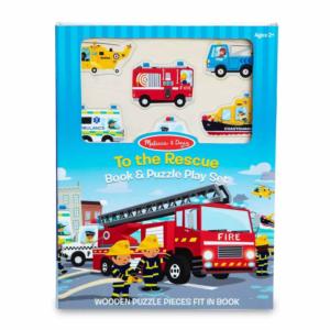 Book & Puzzle Play Set: To the Rescue Car Children's Puzzles By Melissa and Doug