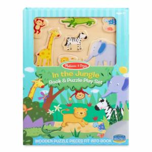 Book & Puzzle Play Set: In the Jungle Jungle Animals Children's Puzzles By Melissa and Doug