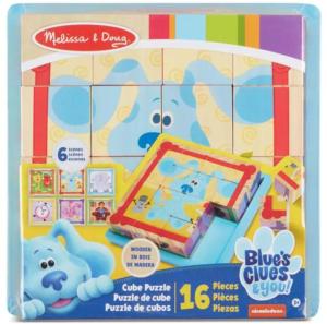 Blues Clues & You Wooden Cube Puzzle Children's Cartoon Block Puzzle By Melissa and Doug