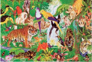Rainforest Floor Puzzle Tigers Children's Puzzles By Melissa and Doug