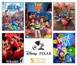Disney Pixar 5 in 1 Multipack Puzzle Set Movies / Books / TV Multi-Pack By Ceaco