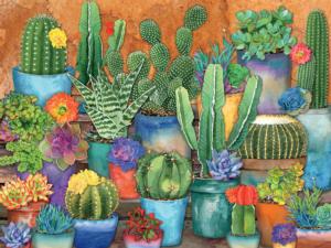 Cactus Pots Flower & Garden Large Piece By Ceaco