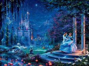 Thomas Kinkade Disney - Cinderella Dancing In The Starlight Disney Princess Jigsaw Puzzle By Ceaco