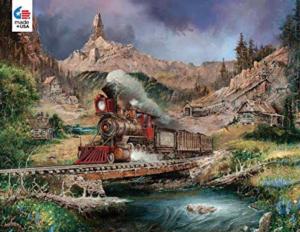 Nuggetville Blue Sky Train Jigsaw Puzzle By Ceaco