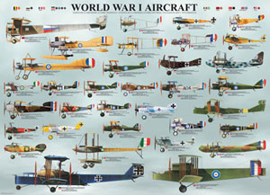 World War I Aircraft Pattern / Assortment Jigsaw Puzzle By Eurographics