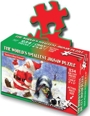World's Smallest Jigsaw Puzzle -Santa's Best Friend Christmas Jigsaw Puzzle By TDC Games