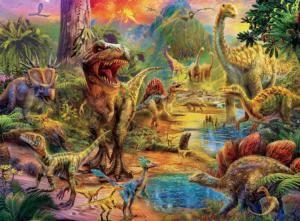Landscape of Dinosaurs Dinosaurs Children's Puzzles By Ceaco
