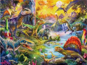 Prehistoria - Dino Landscape Dinosaurs Large Piece By Ceaco