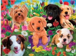 Harmony - Garden Dogs Dogs Jigsaw Puzzle By Ceaco
