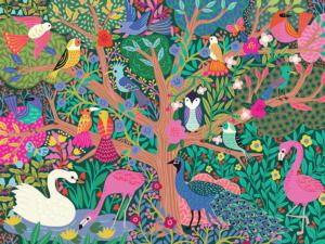 Wild Whimsy - Feathered Friends Birds Jigsaw Puzzle By Ceaco