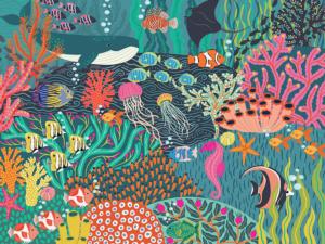 Wild Whimsy - Ocean Bright Fish Jigsaw Puzzle By Ceaco