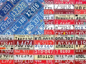 Land of the Free - USA License Plates Collage Jigsaw Puzzle By Ceaco