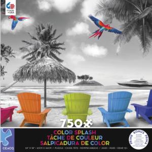 Beach Chairs Monochromatic Jigsaw Puzzle By Ceaco