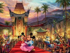 Thomas Kinkade Disney - Mickey and Minnie Hollywood Cartoons Jigsaw Puzzle By Ceaco