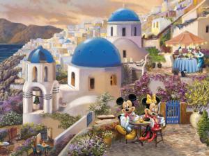 Mickey and Minnie in Greece Mickey & Friends Jigsaw Puzzle By Ceaco