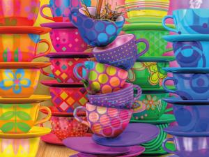 Colorstory - Teacups Rainbow & Gradient Jigsaw Puzzle By Ceaco
