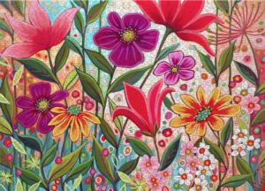 Peggy's Garden - Fanciful Collage Jigsaw Puzzle By Ceaco