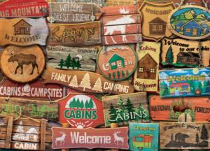 Rustic Lodge Signs Cottage / Cabin Jigsaw Puzzle By Ceaco