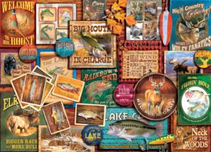 Rustic Lodge Fish and Game Camping Jigsaw Puzzle By Ceaco