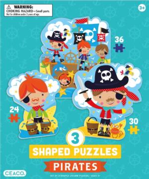 Shaped Puzzles Pirates Pirate Children's Puzzles By Ceaco