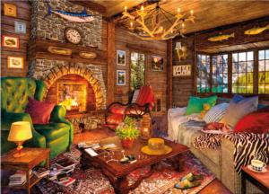 Rustic Fishing Lodge Cabin & Cottage Jigsaw Puzzle By Ceaco