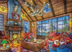 Log Cabin Retreat Cabin & Cottage Jigsaw Puzzle By Ceaco