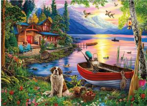 Lakeside Cabin Cabin & Cottage Jigsaw Puzzle By Ceaco