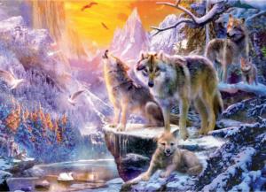 Winter Wolf Family Winter Jigsaw Puzzle By Ceaco