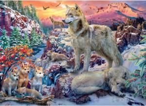 Winter Wolves Landscape Jigsaw Puzzle By Ceaco