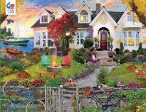Coastside Home Sunrise & Sunset Jigsaw Puzzle By Ceaco